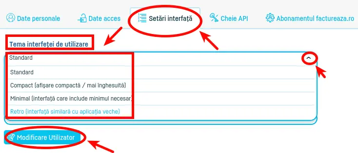 Cum pot alege tema interfeţei? - pasul 2